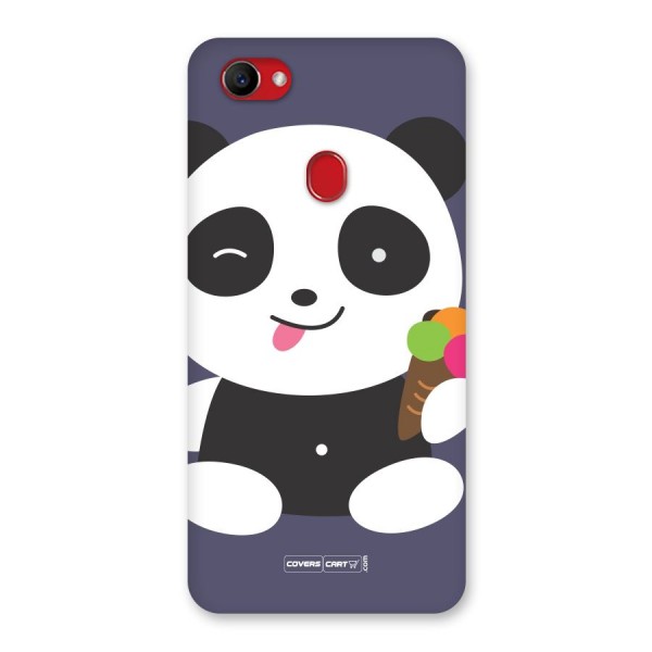 Cute Panda Blue Back Case for Oppo F7