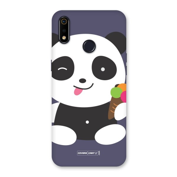 Cute Panda Blue Back Case for Realme 3i