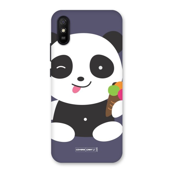 Cute Panda Blue Back Case for Redmi 9A