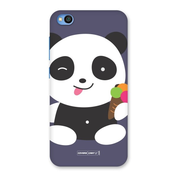 Cute Panda Blue Back Case for Redmi Go