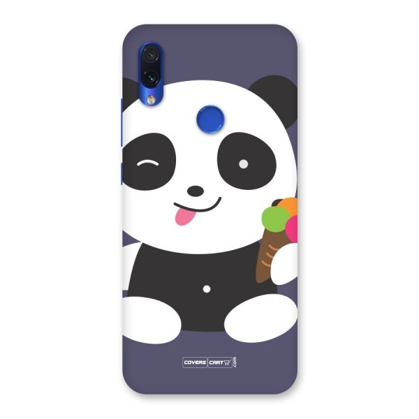 Cute Panda Blue Back Case for Redmi Note 7