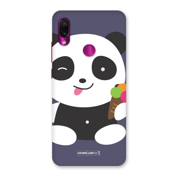 Cute Panda Blue Back Case for Redmi Note 7 Pro
