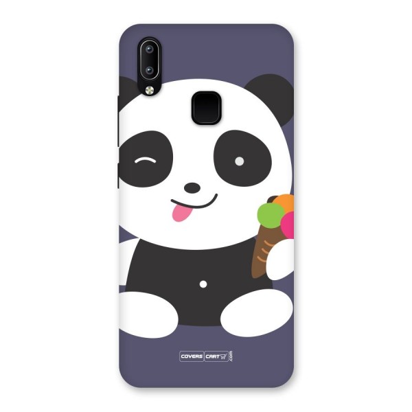 Cute Panda Blue Back Case for Vivo Y93
