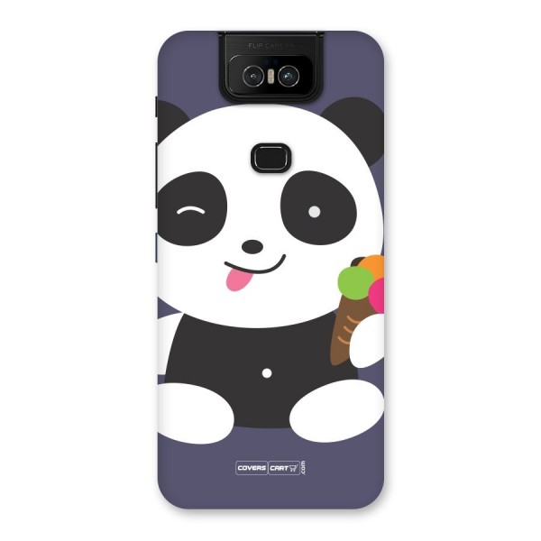 Cute Panda Blue Back Case for Zenfone 6z