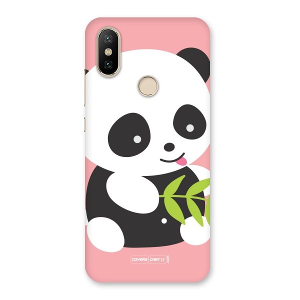 Cute Panda Pink Back Case for Mi A2