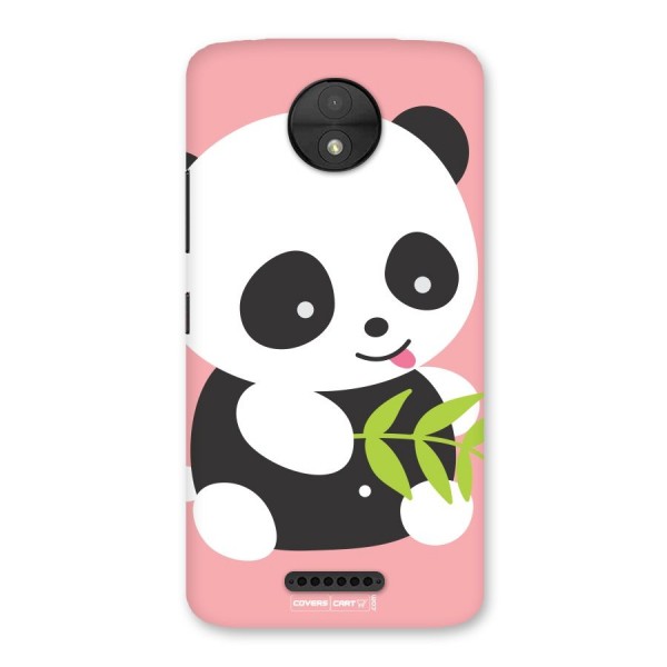 Cute Panda Pink Back Case for Moto C