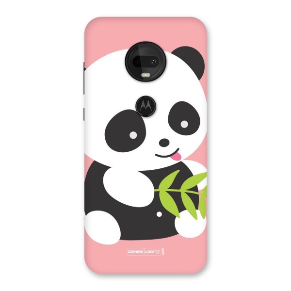 Cute Panda Pink Back Case for Moto G7