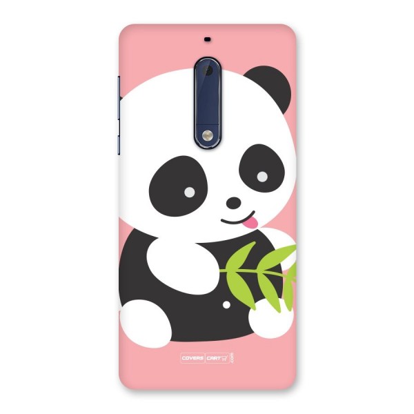 Cute Panda Pink Back Case for Nokia 5