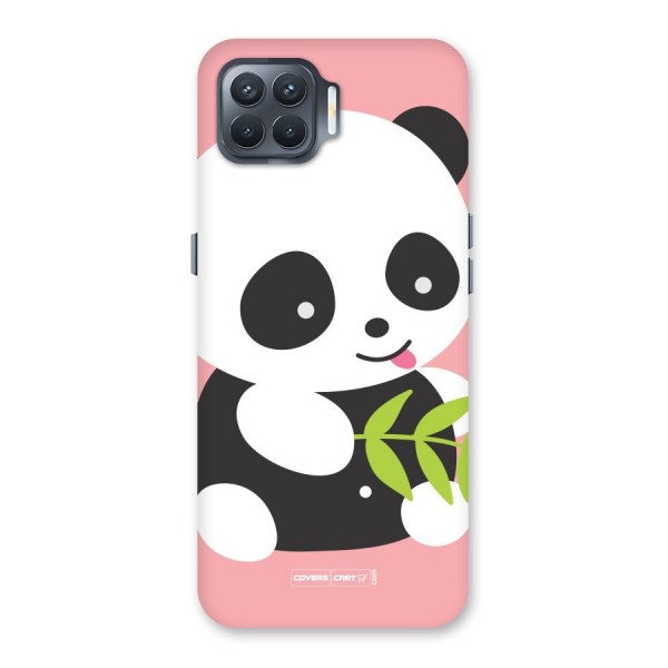 Cute Panda Pink Back Case for Oppo F17 Pro