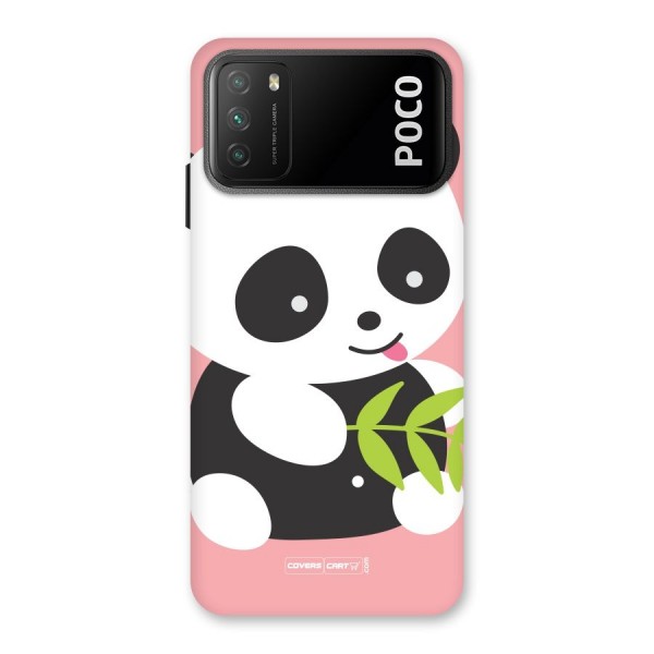 Cute Panda Pink Back Case for Poco M3