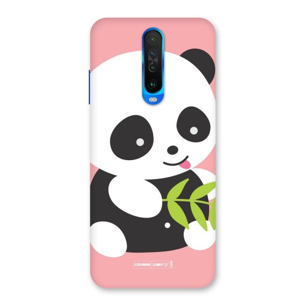 Cute Panda Pink Back Case for Poco X2