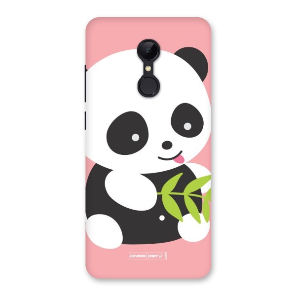 Cute Panda Pink Back Case for Redmi 5
