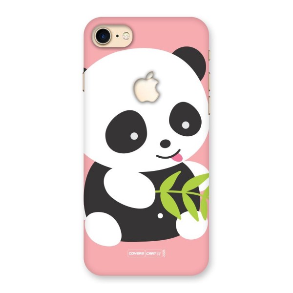 Cute Panda Pink Back Case for iPhone 7 Apple Cut