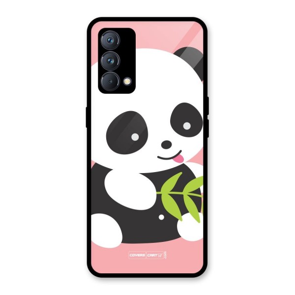 Cute Panda Pink Glass Back Case for Realme GT Master Edition