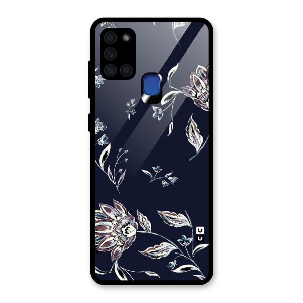 Cute Petals Glass Back Case for Galaxy A21s