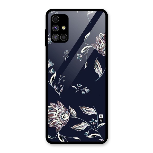 Cute Petals Glass Back Case for Galaxy M51