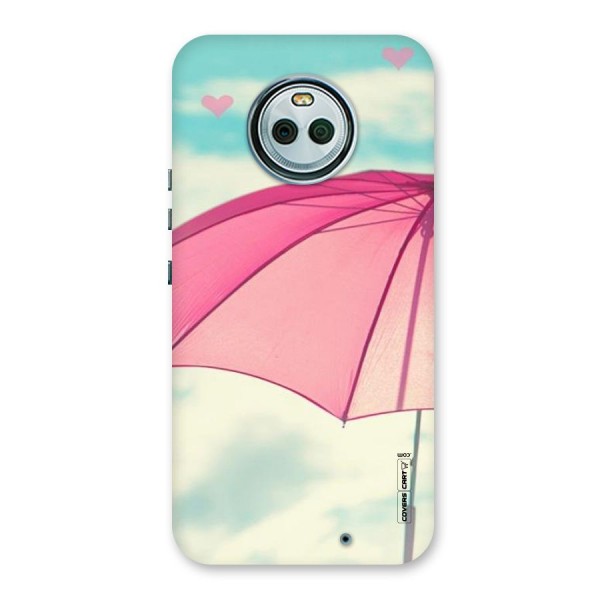 Cute Pink Umbrella Back Case for Moto X4