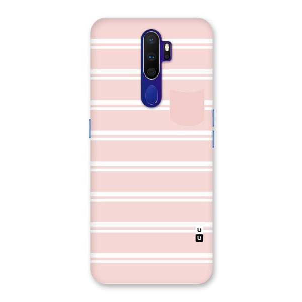 Cute Pocket Striped Back Case for Oppo A9 (2020)