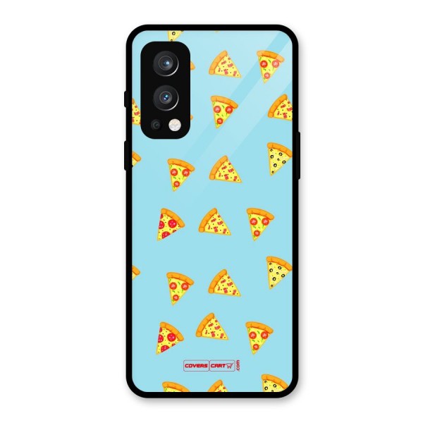 Cute Slices of Pizza Glass Back Case for OnePlus Nord 2 5G