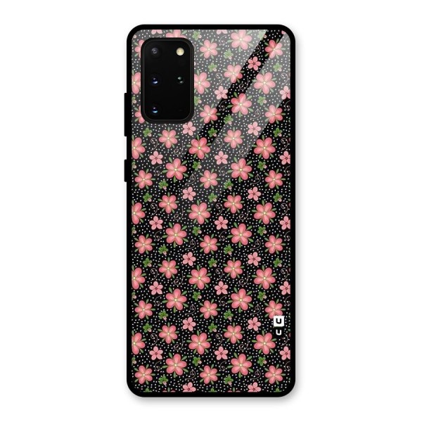 Cute Tiny Flowers Glass Back Case for Galaxy S20 Plus