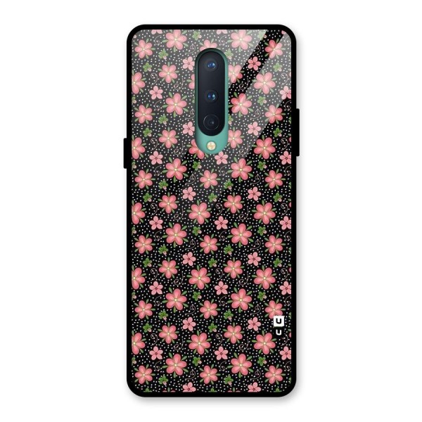 Cute Tiny Flowers Glass Back Case for OnePlus 8