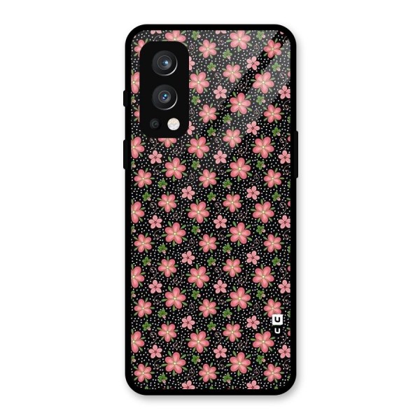 Cute Tiny Flowers Glass Back Case for OnePlus Nord 2 5G