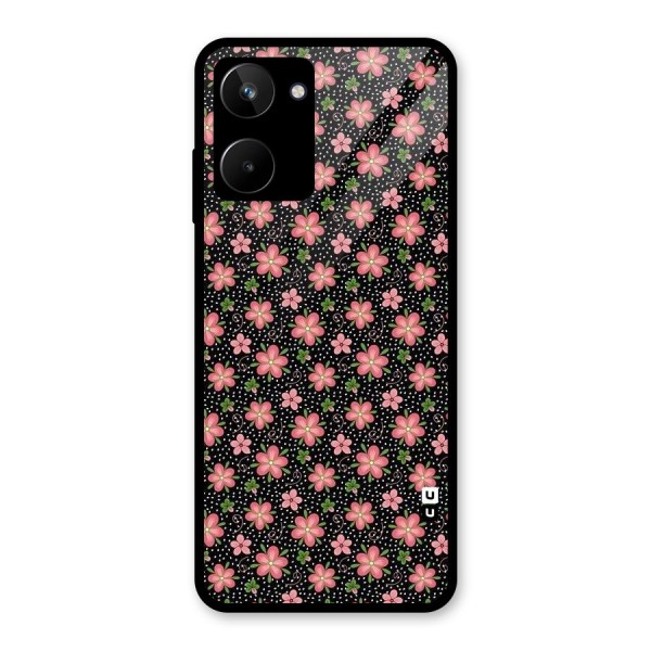 Cute Tiny Flowers Glass Back Case for Realme 10