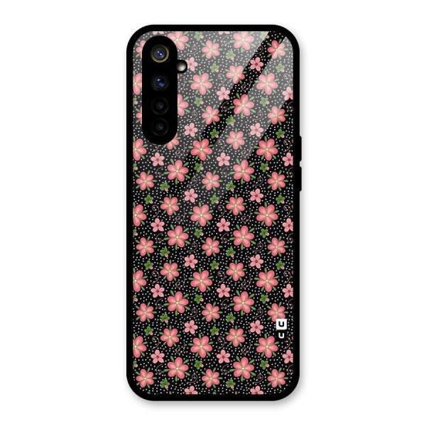 Cute Tiny Flowers Glass Back Case for Realme 6