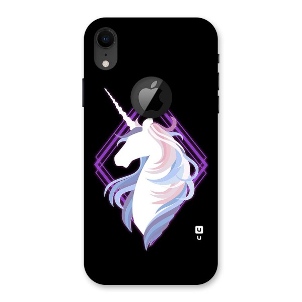 Cute Unicorn Illustration Back Case for iPhone XR Logo Cut