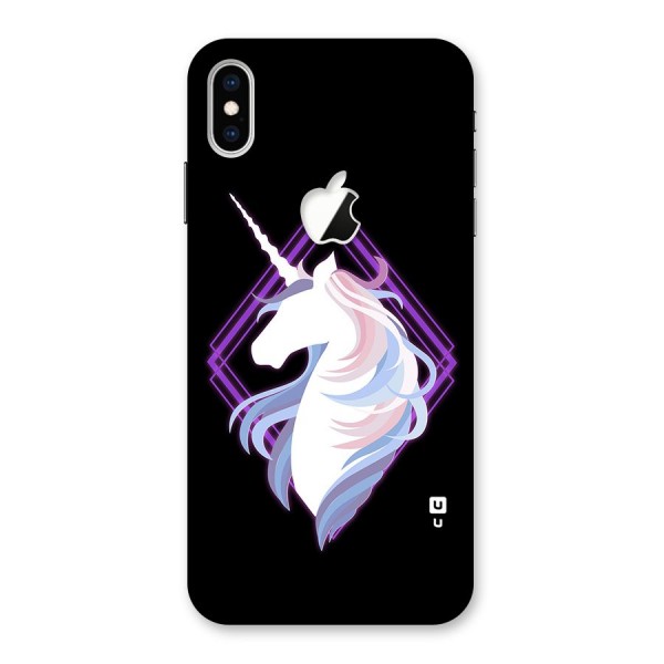 Cute Unicorn Illustration Back Case for iPhone XS Max Apple Cut