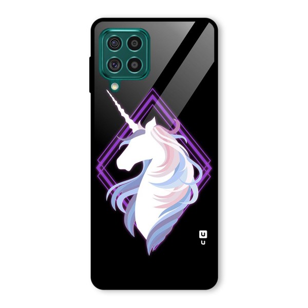 Cute Unicorn Illustration Glass Back Case for Galaxy F62