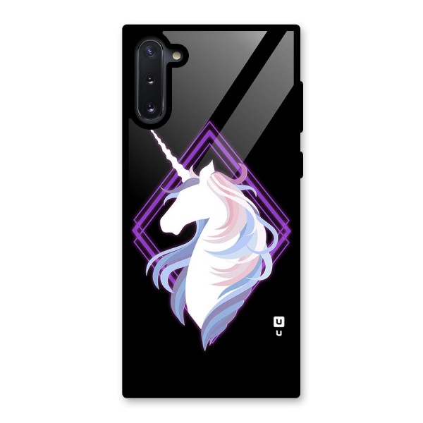 Cute Unicorn Illustration Glass Back Case for Galaxy Note 10