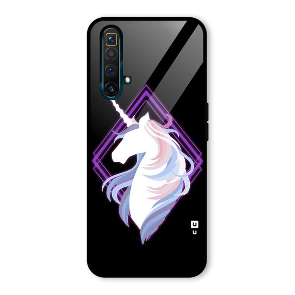 Cute Unicorn Illustration Glass Back Case for Realme X3