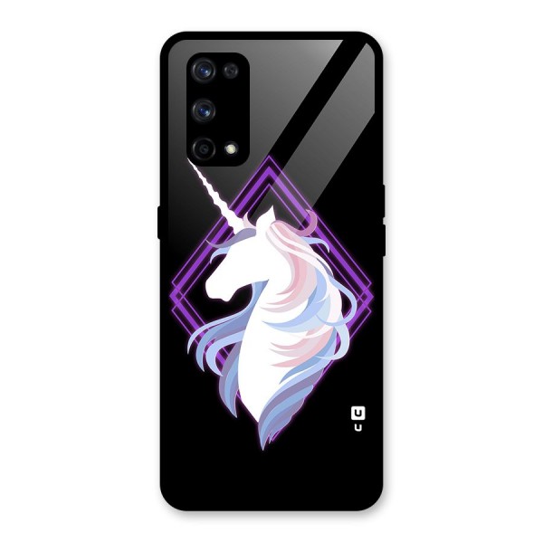 Cute Unicorn Illustration Glass Back Case for Realme X7 Pro