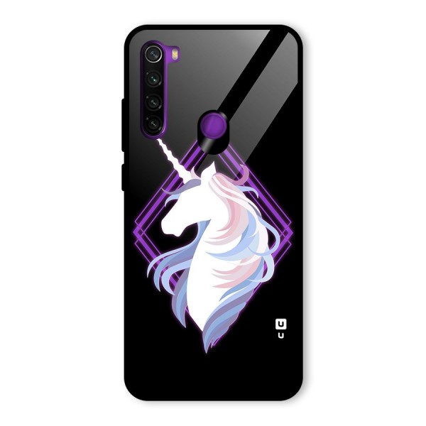 Cute Unicorn Illustration Glass Back Case for Redmi Note 8