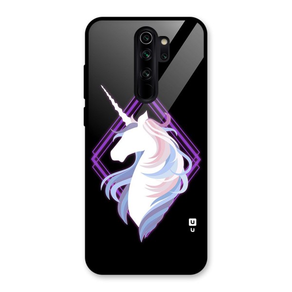 Cute Unicorn Illustration Glass Back Case for Redmi Note 8 Pro