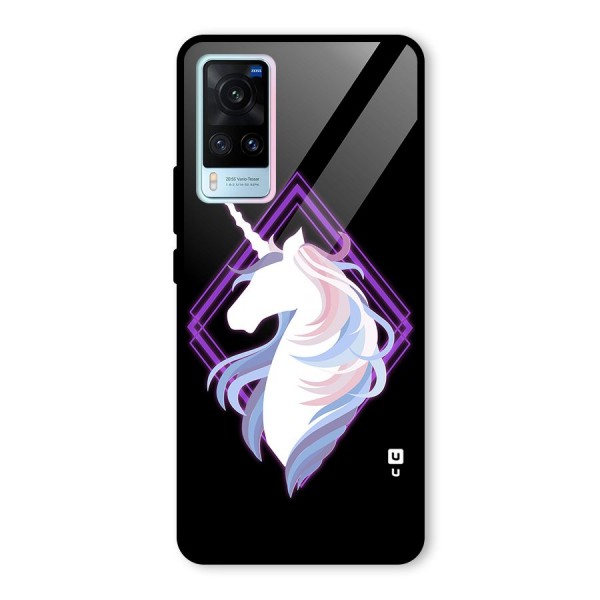 Cute Unicorn Illustration Glass Back Case for Vivo X60