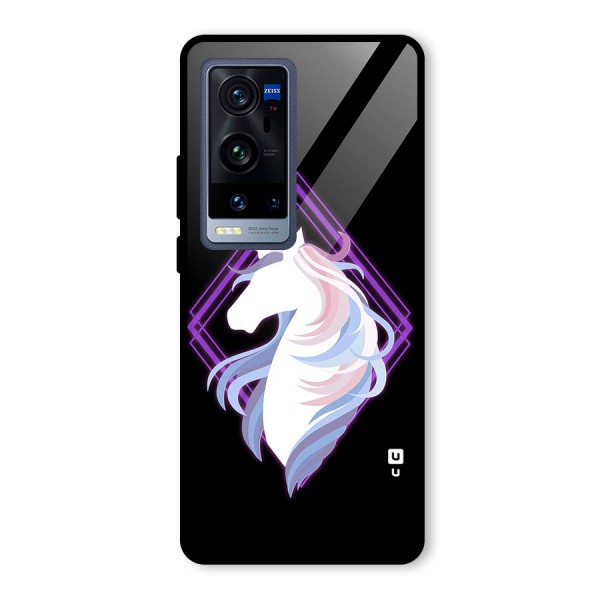 Cute Unicorn Illustration Glass Back Case for Vivo X60 Pro Plus