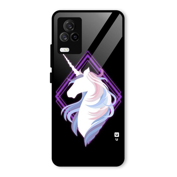 Cute Unicorn Illustration Glass Back Case for Vivo iQOO 7 Legend 5G