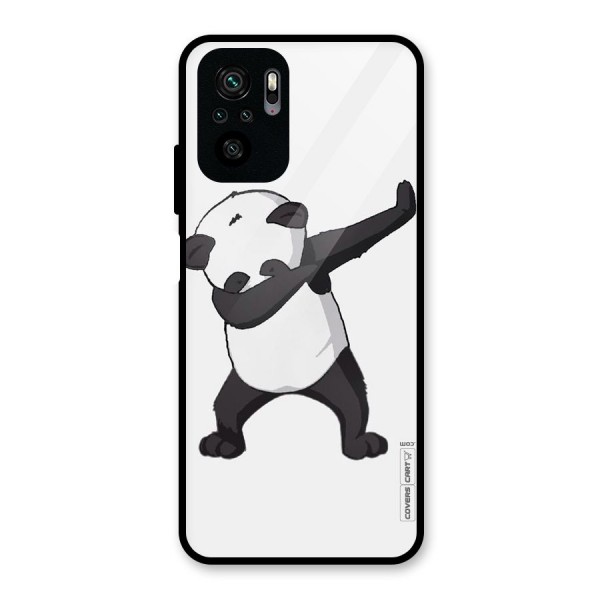 Dab Panda Shoot Glass Back Case for Redmi Note 10