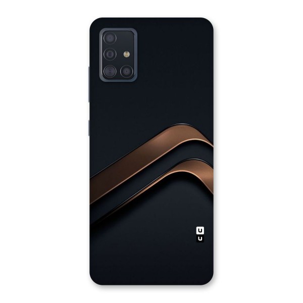 Dark Gold Stripes Back Case for Galaxy A51