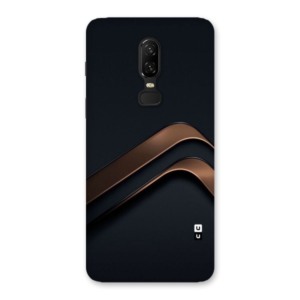 Dark Gold Stripes Back Case for OnePlus 6