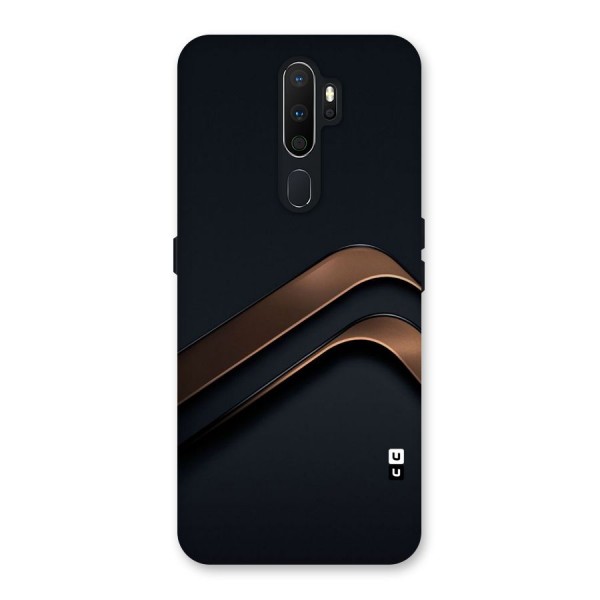 Dark Gold Stripes Back Case for Oppo A5 (2020)