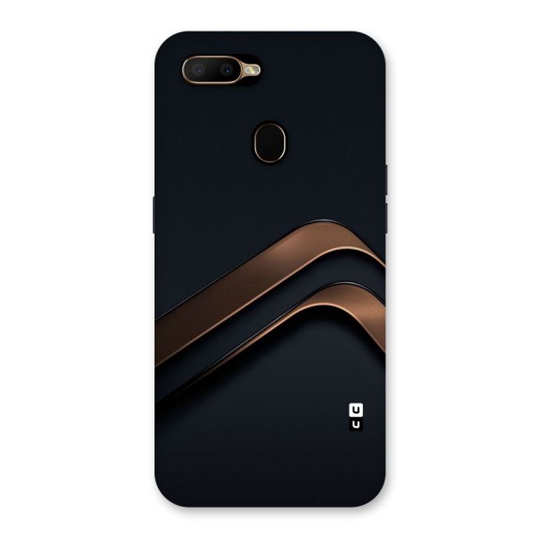 Dark Gold Stripes Back Case for Oppo A5s