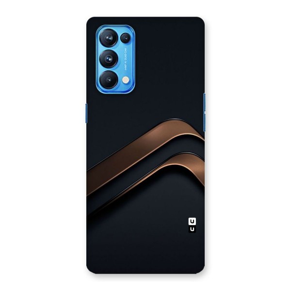 Dark Gold Stripes Back Case for Oppo Reno5 Pro 5G