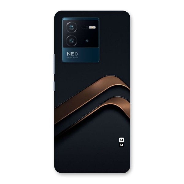 Dark Gold Stripes Back Case for Vivo iQOO Neo 6 5G