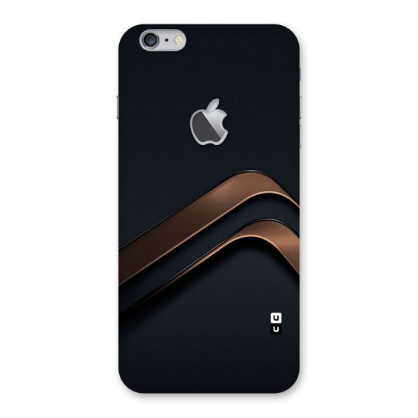 Dark Gold Stripes Back Case for iPhone 6 Plus 6S Plus Logo Cut