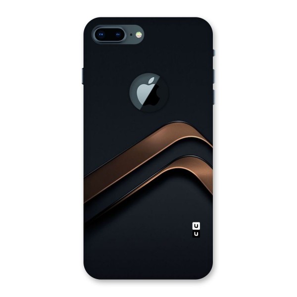Dark Gold Stripes Back Case for iPhone 7 Plus Logo Cut