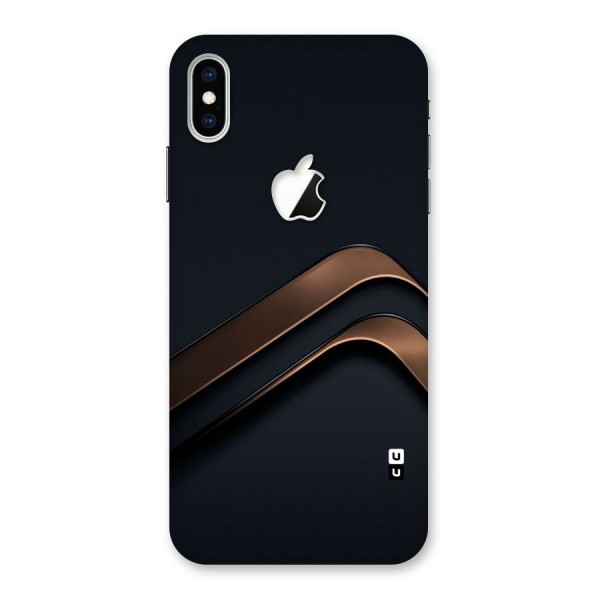 Dark Gold Stripes Back Case for iPhone XS Max Apple Cut
