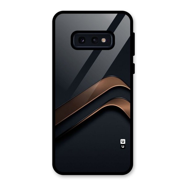 Dark Gold Stripes Glass Back Case for Galaxy S10e